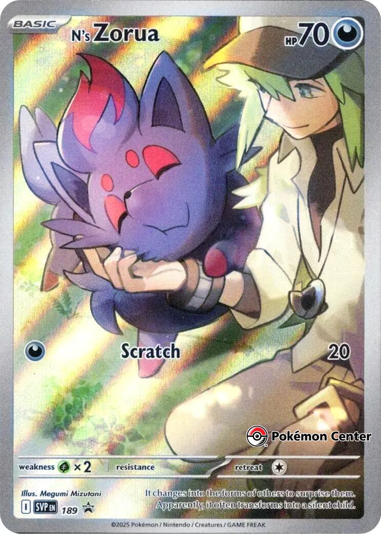 N's Zorua (SVP189) (Pokemon Center Exclusive) [Scarlet & Violet: Black Star Promos] | Dumpster Cat Games