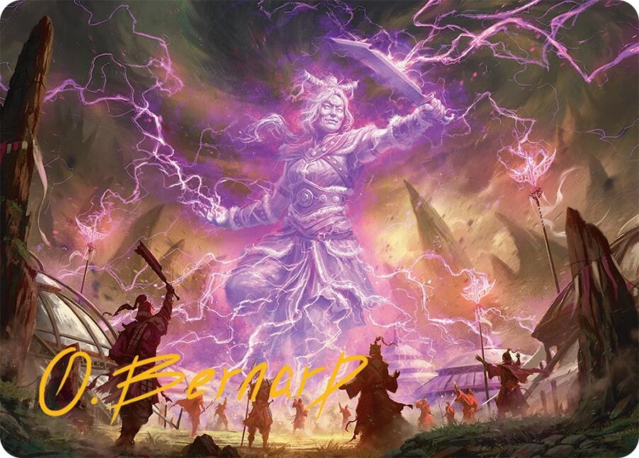 Smile at Death Art Card (4/54) (Gold-Stamped Signature) [Tarkir: Dragonstorm Art Series] | Dumpster Cat Games