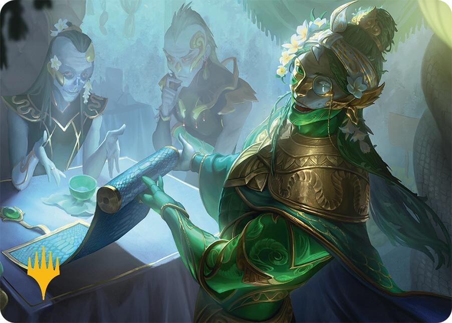 Sibsig Appraiser Art Card (8/54) (Gold-Stamped Signature) [Tarkir: Dragonstorm Art Series] | Dumpster Cat Games
