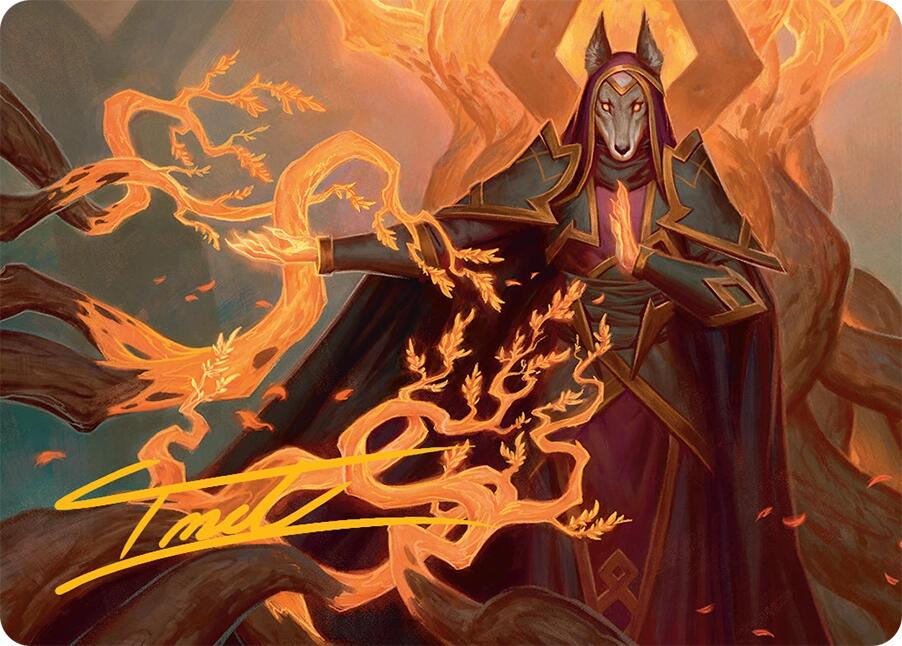 Abzan Devotee Art Card (10/54) (Gold-Stamped Signature) [Tarkir: Dragonstorm Art Series] | Dumpster Cat Games