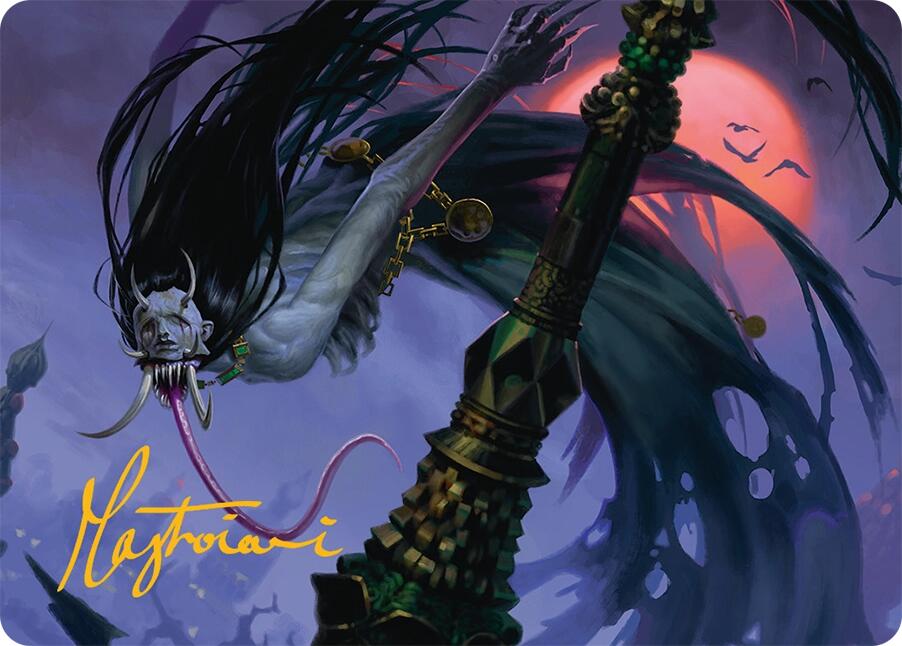 Qarsi Revenant Art Card (12/54) (Gold-Stamped Signature) [Tarkir: Dragonstorm Art Series] | Dumpster Cat Games