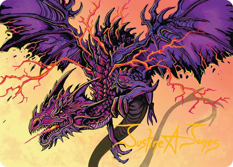 Stormshriek Feral Art Card (35/54) (Gold-Stamped Signature) [Tarkir: Dragonstorm Art Series] | Dumpster Cat Games