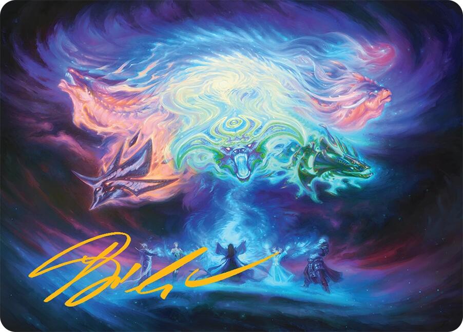 Call the Spirit Dragons Art Card (21/54) (Gold-Stamped Signature) [Tarkir: Dragonstorm Art Series] | Dumpster Cat Games