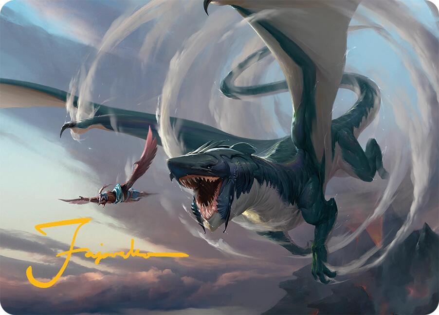 Whirlwing Stormbrood Art Card (27/54) (Gold-Stamped Signature) [Tarkir: Dragonstorm Art Series] | Dumpster Cat Games