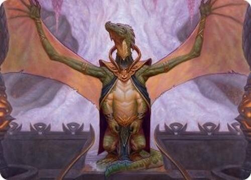 Kheru Goldkeeper Art Card (36/54) [Tarkir: Dragonstorm Art Series] | Dumpster Cat Games