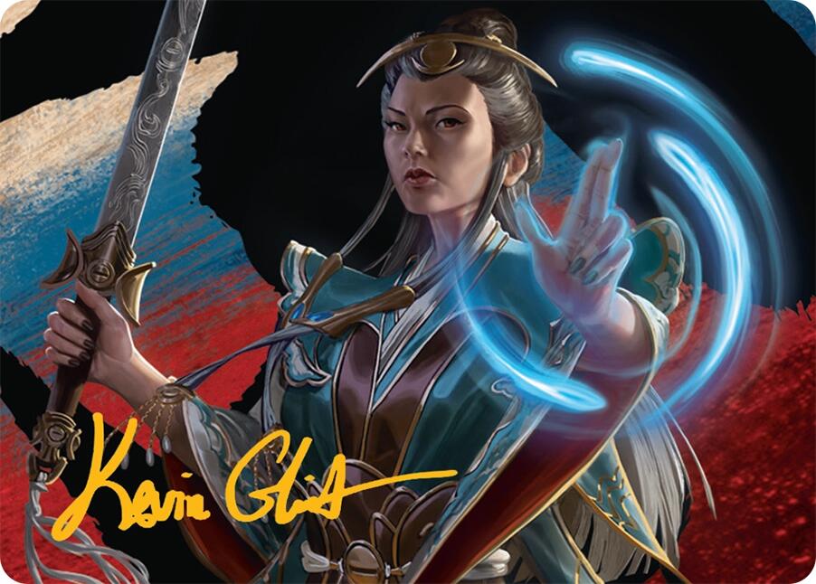 Narset, Jeskai Waymaster Art Card (44/54) (Gold-Stamped Signature) [Tarkir: Dragonstorm Art Series] | Dumpster Cat Games