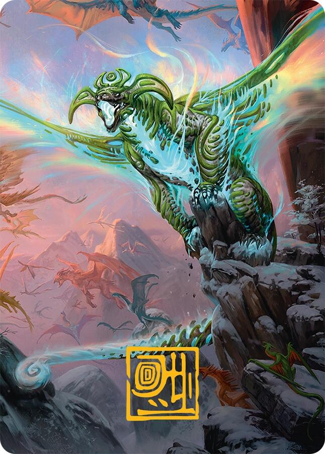 Ureni of the Unwritten Art Card (51/54) (Gold-Stamped Signature) [Tarkir: Dragonstorm Art Series] | Dumpster Cat Games