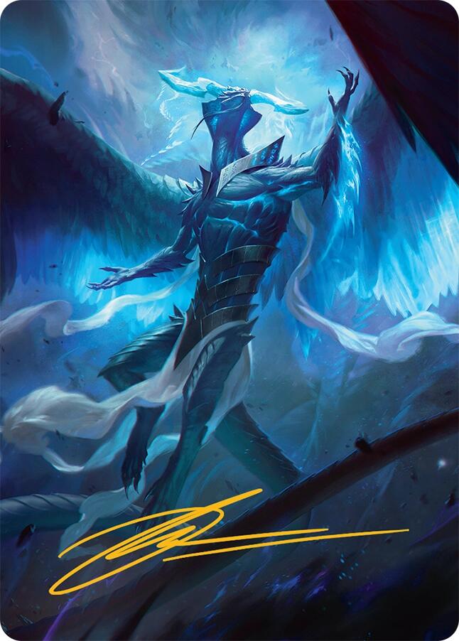 Ugin, Eye of the Storms Art Card (1/54) (Gold-Stamped Signature) [Tarkir: Dragonstorm Art Series] | Dumpster Cat Games