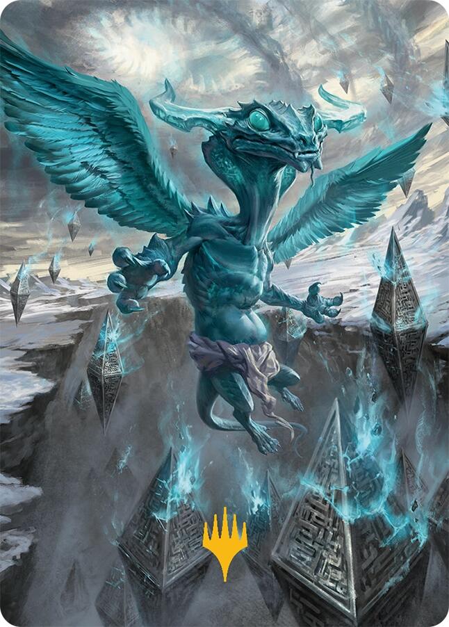 Ugin, Eye of the Storms Art Card (47/54) (Gold-Stamped Signature) [Tarkir: Dragonstorm Art Series] | Dumpster Cat Games