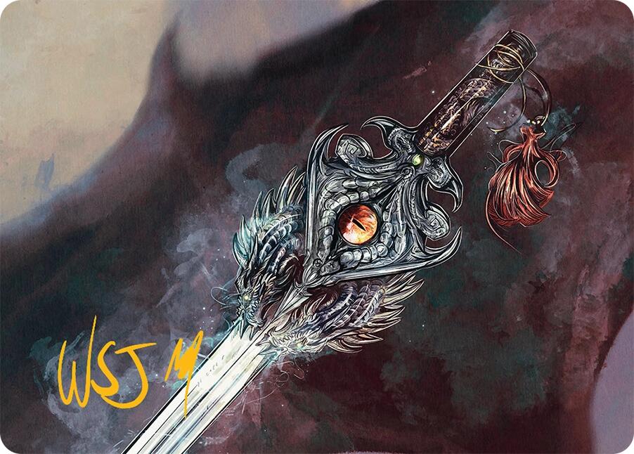 Dragonfire Blade Art Card (40/54) (Gold-Stamped Signature) [Tarkir: Dragonstorm Art Series] | Dumpster Cat Games