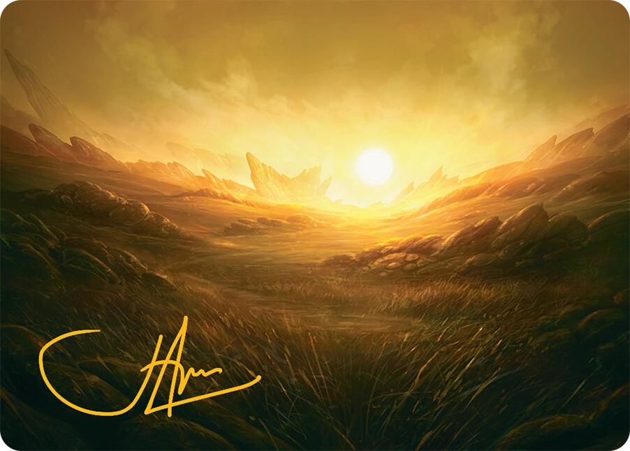 Plains Art Card (31/54) (Gold-Stamped Signature) [Tarkir: Dragonstorm Art Series] | Dumpster Cat Games