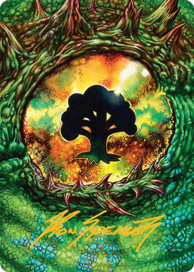 Forest Art Card (32/54) (Gold-Stamped Signature) [Tarkir: Dragonstorm Art Series] | Dumpster Cat Games
