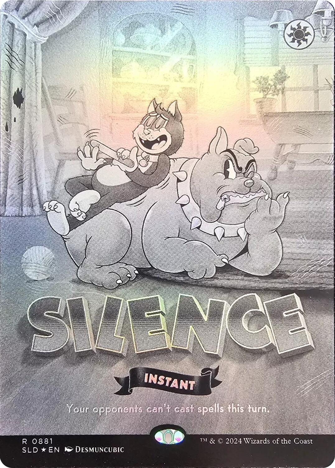 Silence (0881) (Black & White Foil) [Secret Lair Drop Series] | Dumpster Cat Games