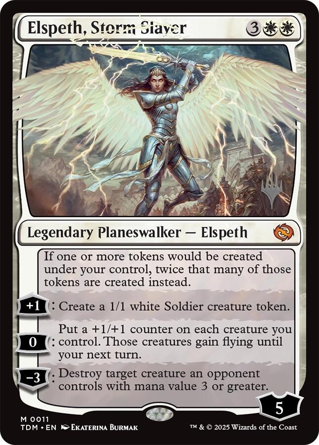 Elspeth, Storm Slayer (Promo Pack) [Tarkir: Dragonstorm Promos] | Dumpster Cat Games