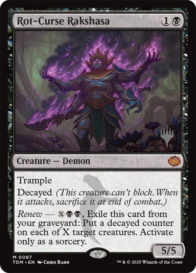 Rot-Curse Rakshasa [Tarkir: Dragonstorm Promos] | Dumpster Cat Games