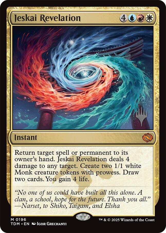 Jeskai Revelation [Tarkir: Dragonstorm Promos] | Dumpster Cat Games