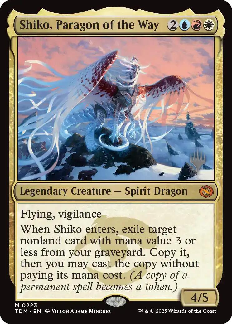 Shiko, Paragon of the Way [Tarkir: Dragonstorm Promos] | Dumpster Cat Games