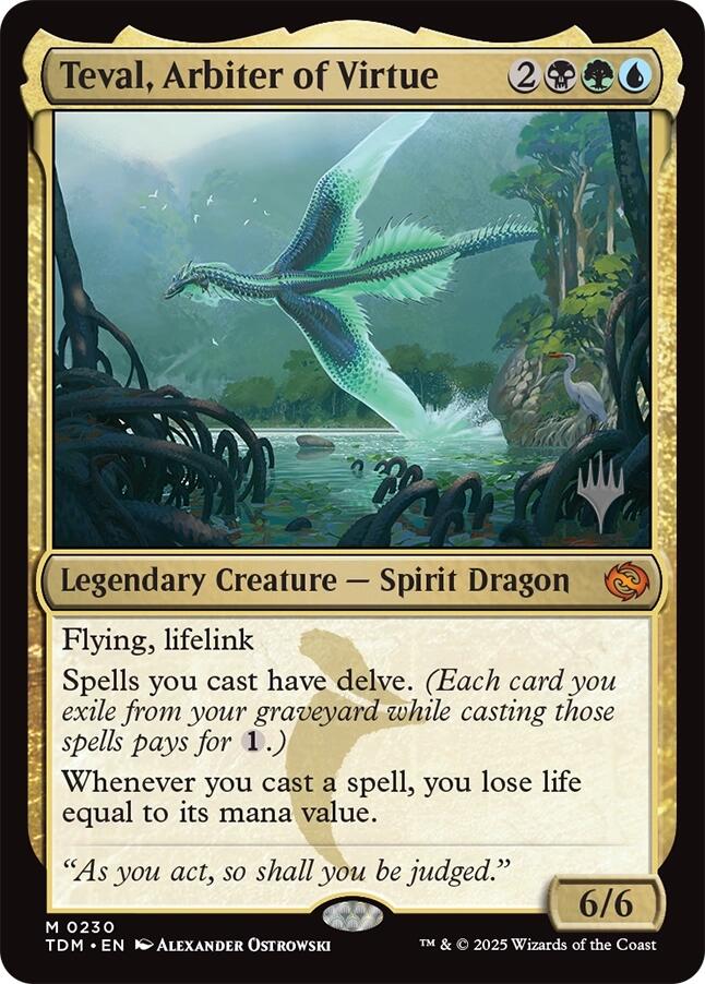 Teval, Arbiter of Virtue [Tarkir: Dragonstorm Promos] | Dumpster Cat Games