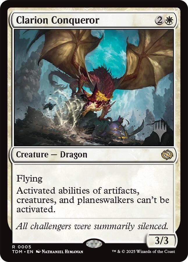 Clarion Conqueror [Tarkir: Dragonstorm Promos] | Dumpster Cat Games