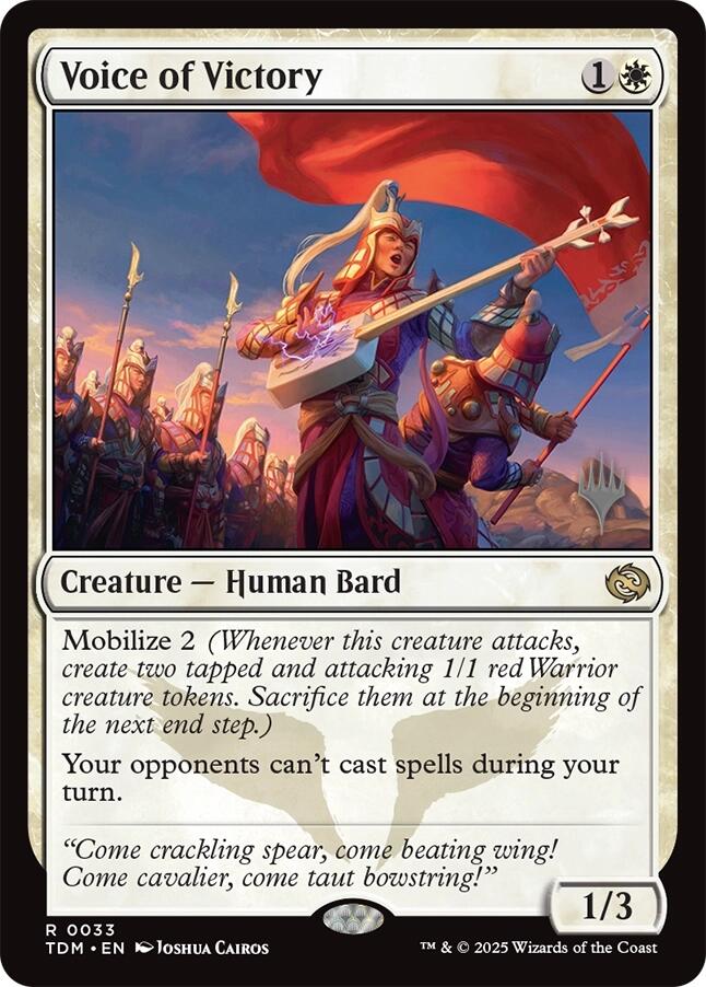 Voice of Victory [Tarkir: Dragonstorm Promos] | Dumpster Cat Games