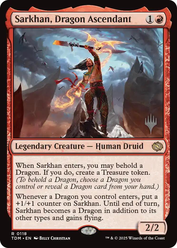 Sarkhan, Dragon Ascendant [Tarkir: Dragonstorm Promos] | Dumpster Cat Games