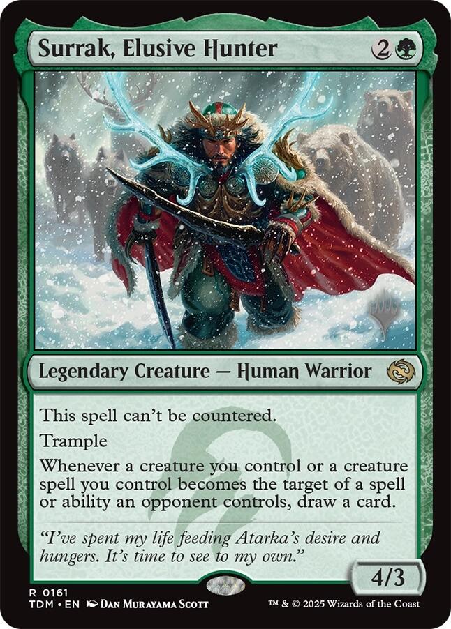 Surrak, Elusive Hunter [Tarkir: Dragonstorm Promos] | Dumpster Cat Games