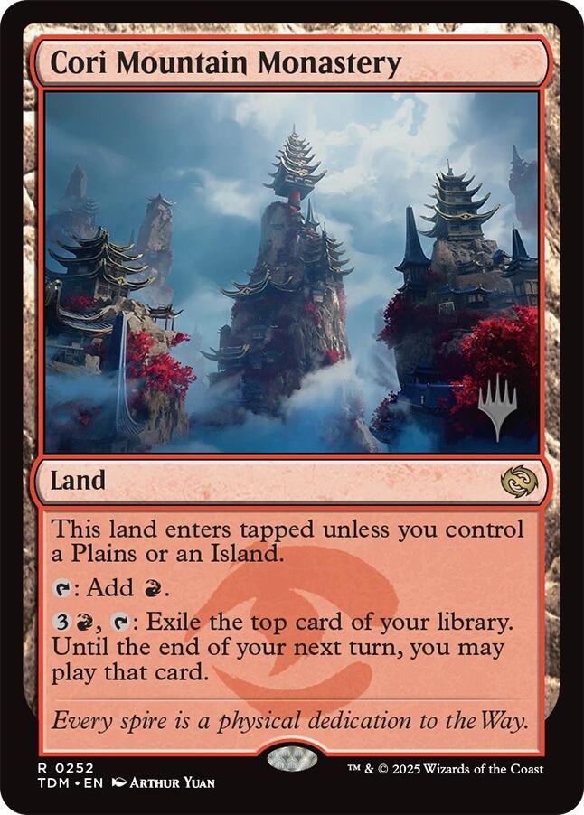 Cori Mountain Monastery [Tarkir: Dragonstorm Promos] | Dumpster Cat Games