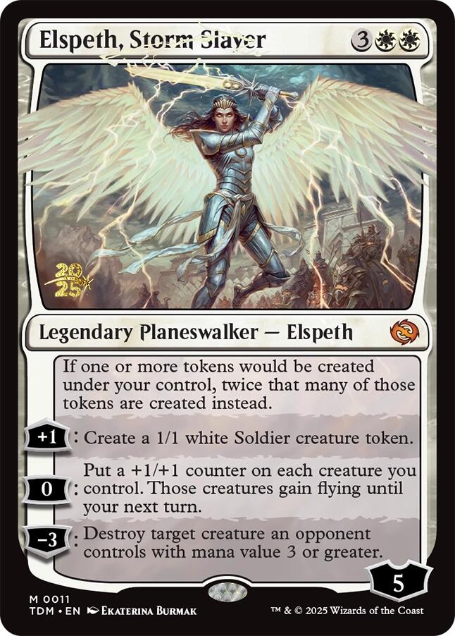 Elspeth, Storm Slayer [Tarkir: Dragonstorm Prerelease Promos] | Dumpster Cat Games