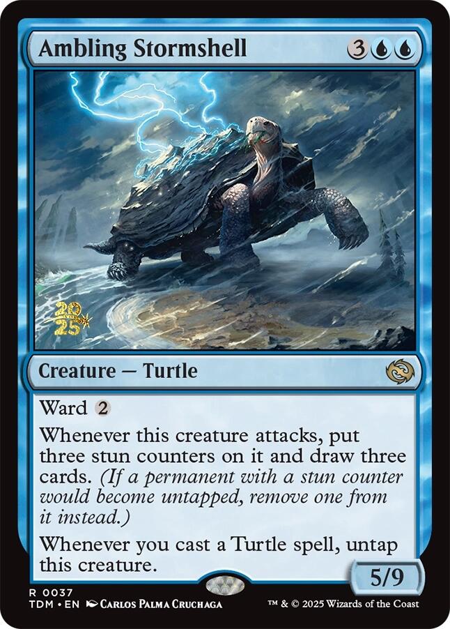 Ambling Stormshell [Tarkir: Dragonstorm Prerelease Promos] | Dumpster Cat Games