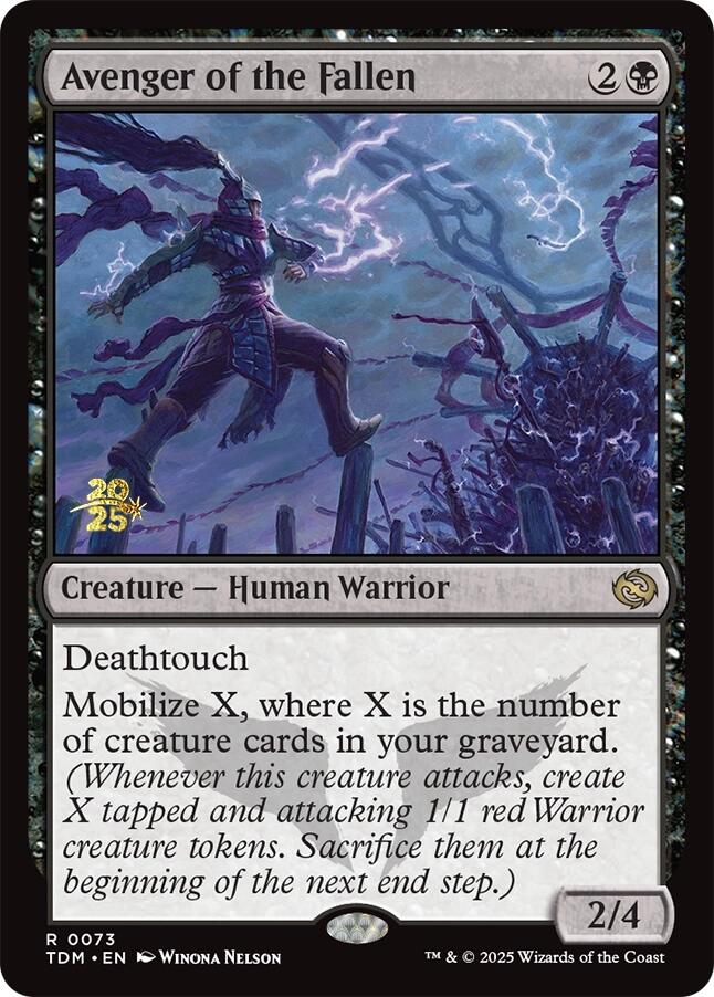 Avenger of the Fallen [Tarkir: Dragonstorm Prerelease Promos] | Dumpster Cat Games
