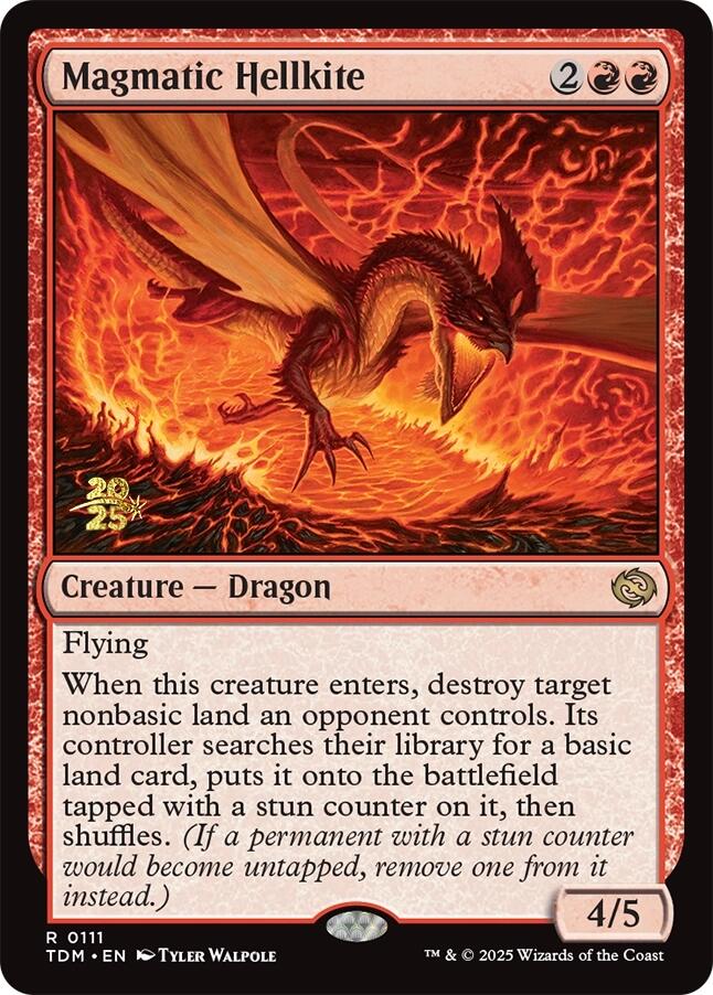 Magmatic Hellkite [Tarkir: Dragonstorm Prerelease Promos] | Dumpster Cat Games