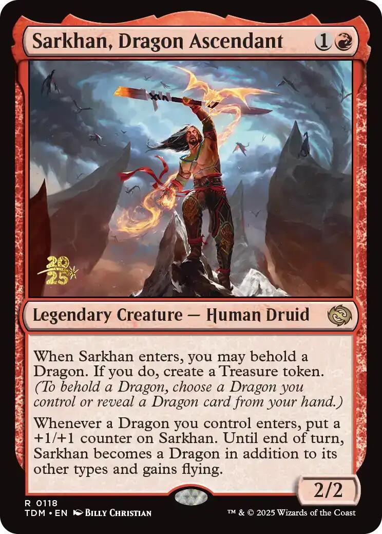 Sarkhan, Dragon Ascendant [Tarkir: Dragonstorm Prerelease Promos] | Dumpster Cat Games