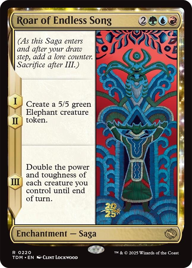Roar of Endless Song [Tarkir: Dragonstorm Prerelease Promos] | Dumpster Cat Games