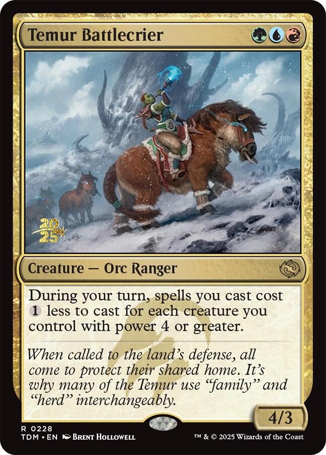 Temur Battlecrier [Tarkir: Dragonstorm Prerelease Promos] | Dumpster Cat Games