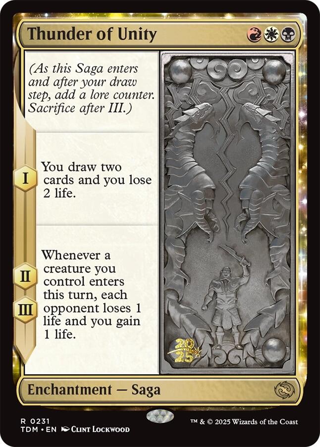 Thunder of Unity [Tarkir: Dragonstorm Prerelease Promos] | Dumpster Cat Games