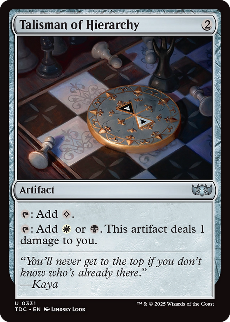 Talisman of Hierarchy [Tarkir: Dragonstorm Commander] | Dumpster Cat Games