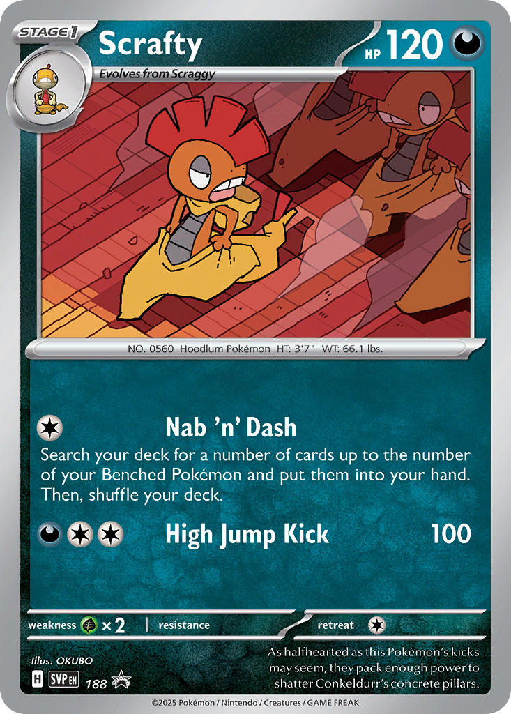 Scrafty (188) [Scarlet & Violet: Black Star Promos] | Dumpster Cat Games