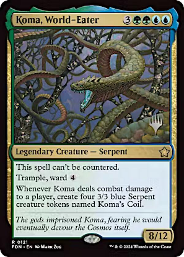 Koma, World-Eater (Promo Pack) [Aetherdrift Promos] | Dumpster Cat Games