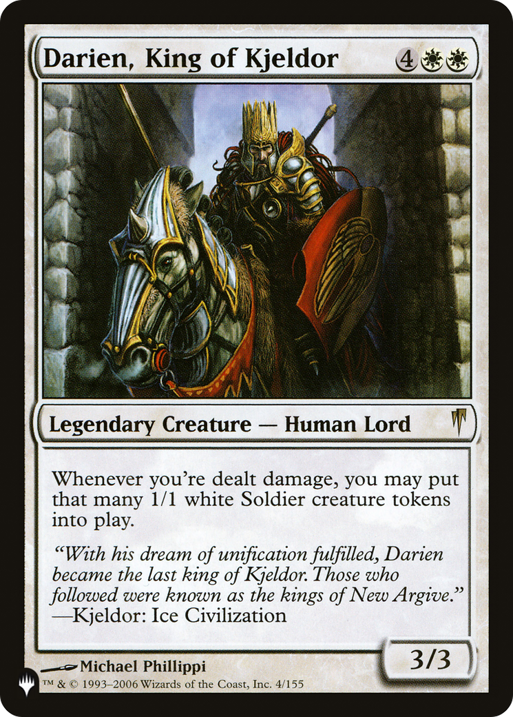 Darien, King of Kjeldor [The List] | Dumpster Cat Games