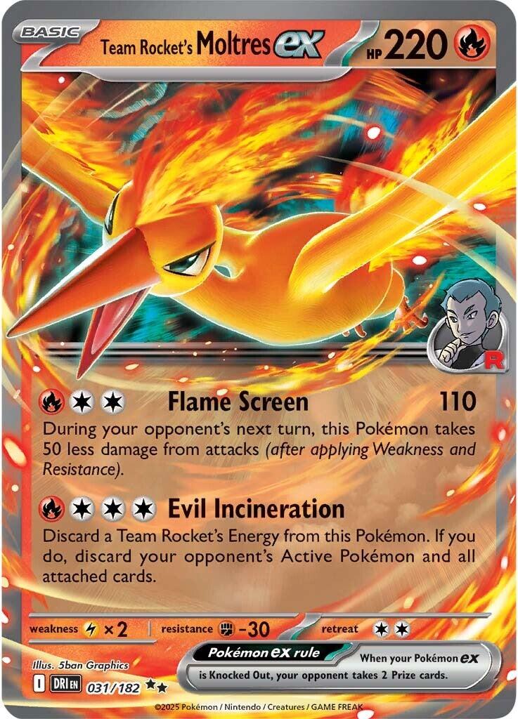 Team Rocket's Moltres ex (031/182) [Scarlet & Violet: Destined Rivals] | Dumpster Cat Games