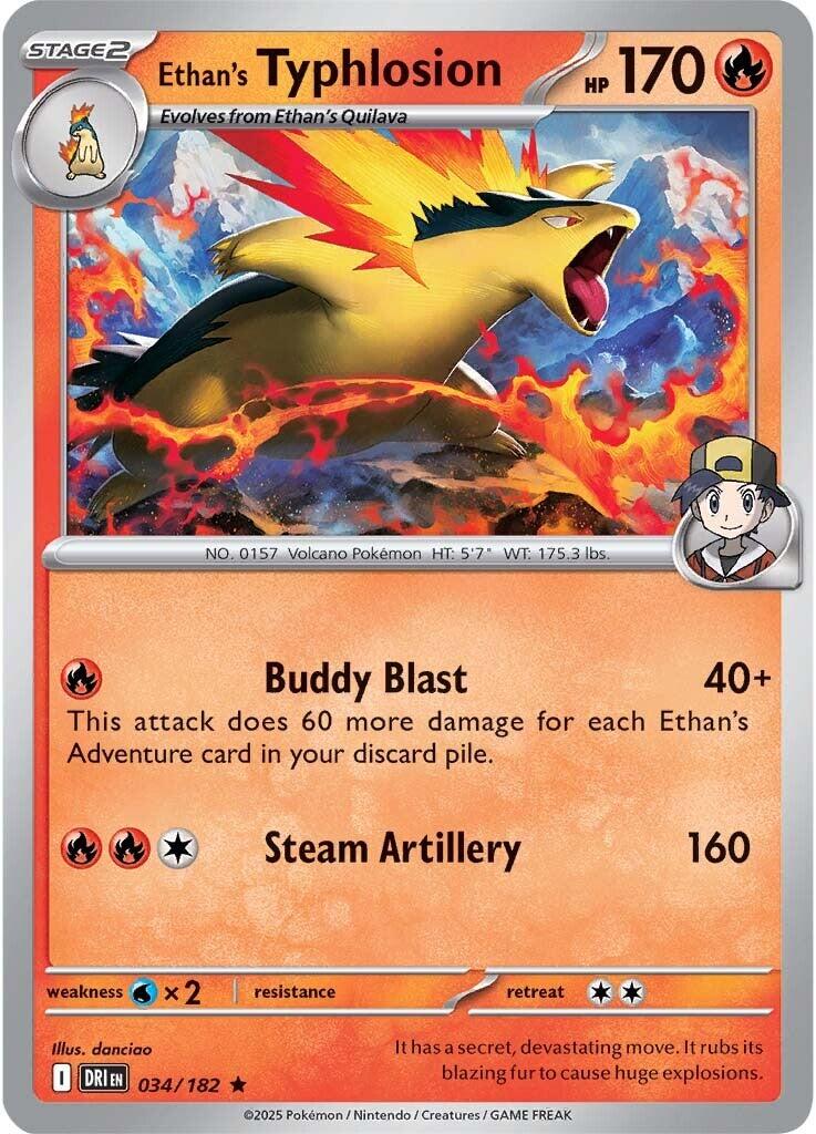 Ethan's Typhlosion (034/182) [Scarlet & Violet: Destined Rivals] | Dumpster Cat Games