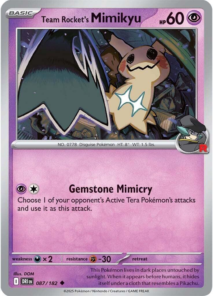 Team Rocket's Mimikyu (087/182) [Scarlet & Violet: Destined Rivals] | Dumpster Cat Games