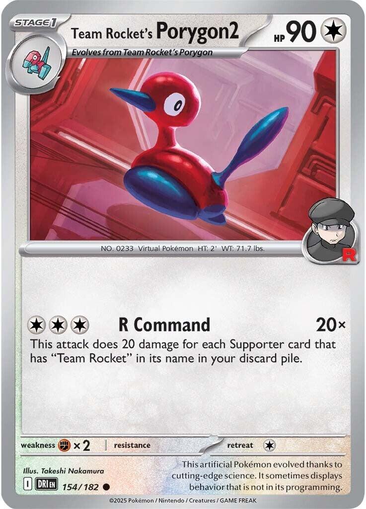 Team Rocket's Porygon2 (154/182) [Scarlet & Violet: Destined Rivals] | Dumpster Cat Games