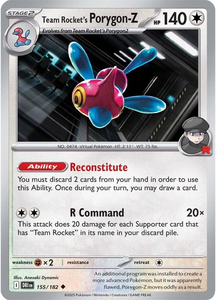 Team Rocket's Porygon-Z (155/182) [Scarlet & Violet: Destined Rivals] | Dumpster Cat Games