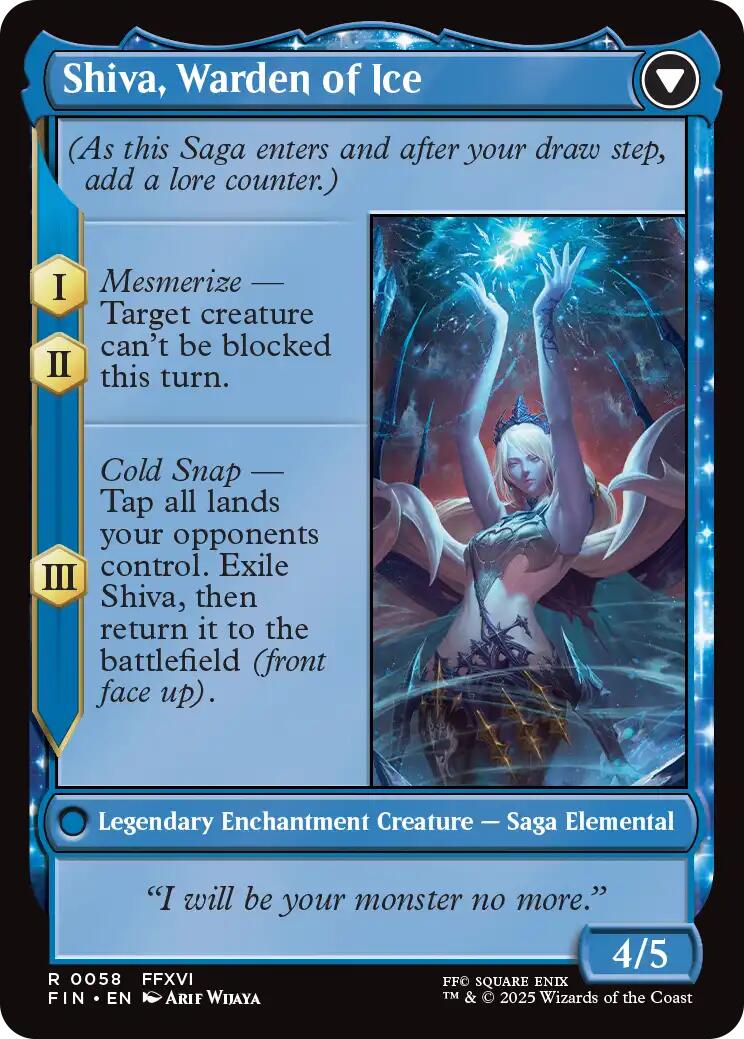 Jill, Shiva's Dominant // Shiva, Warden of Ice [FINAL FANTASY] | Dumpster Cat Games