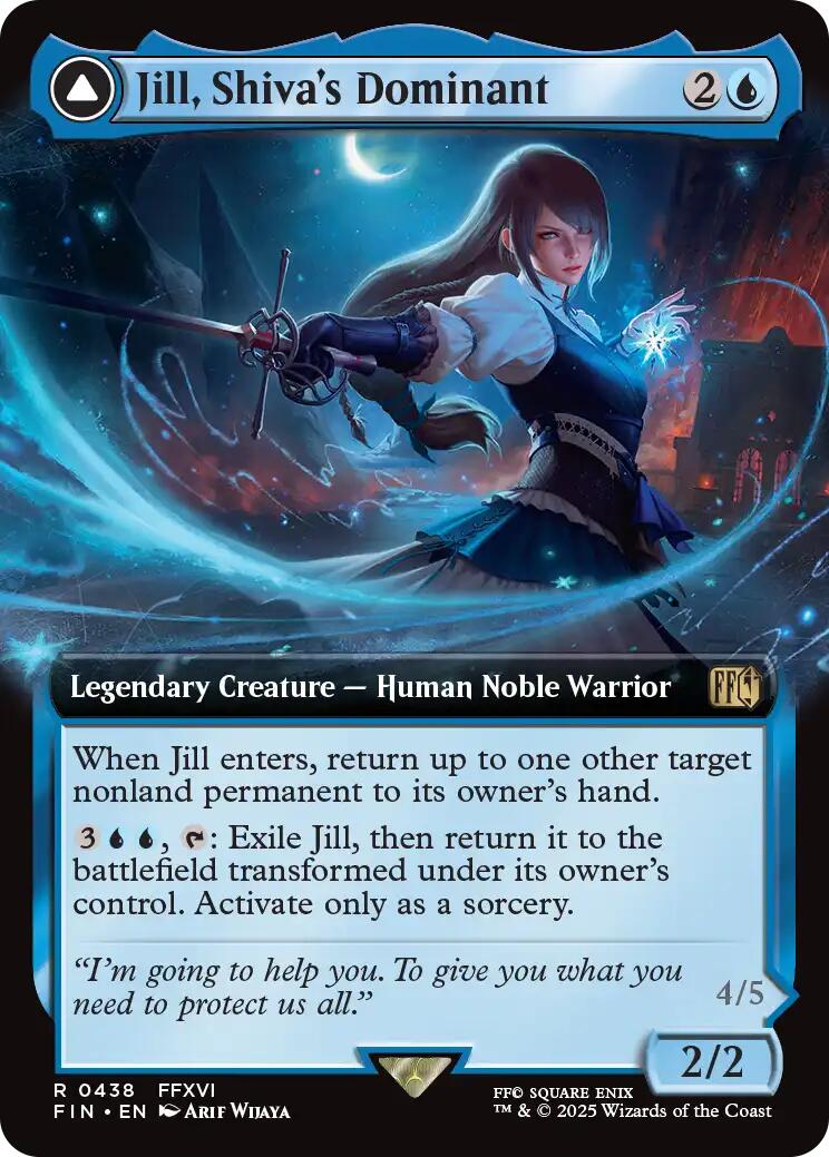 Jill, Shiva's Dominant // Shiva, Warden of Ice (Extended Art) [FINAL FANTASY] | Dumpster Cat Games