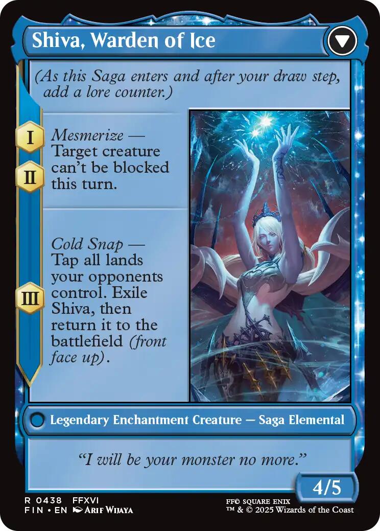 Jill, Shiva's Dominant // Shiva, Warden of Ice (Extended Art) [FINAL FANTASY] | Dumpster Cat Games