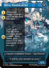 Jill, Shiva's Dominant // Shiva, Warden of Ice (Borderless) (Surge Foil) [FINAL FANTASY] | Dumpster Cat Games