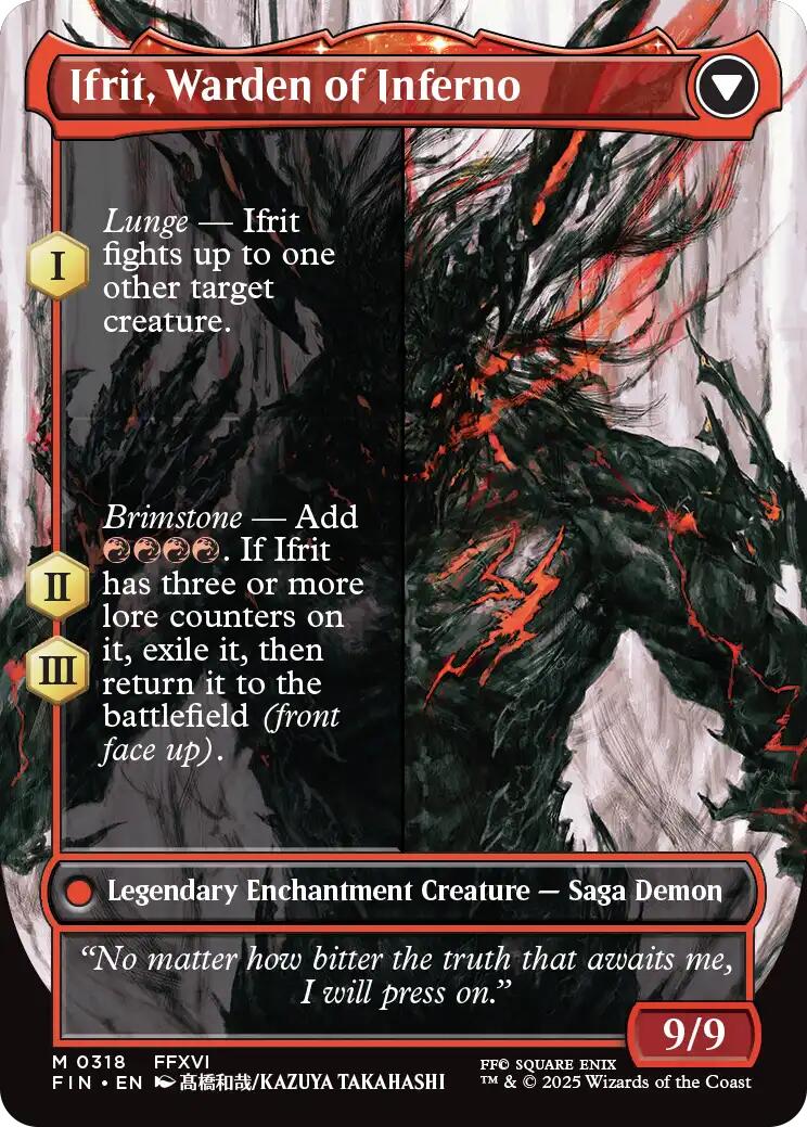 Clive, Ifrit's Dominant // Ifrit, Warden of Inferno (Borderless) (0318) [FINAL FANTASY] | Dumpster Cat Games