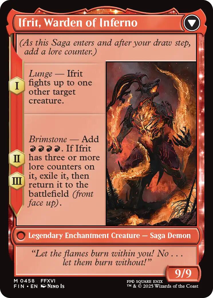 Clive, Ifrit's Dominant // Ifrit, Warden of Inferno (Extended Art) [FINAL FANTASY] | Dumpster Cat Games